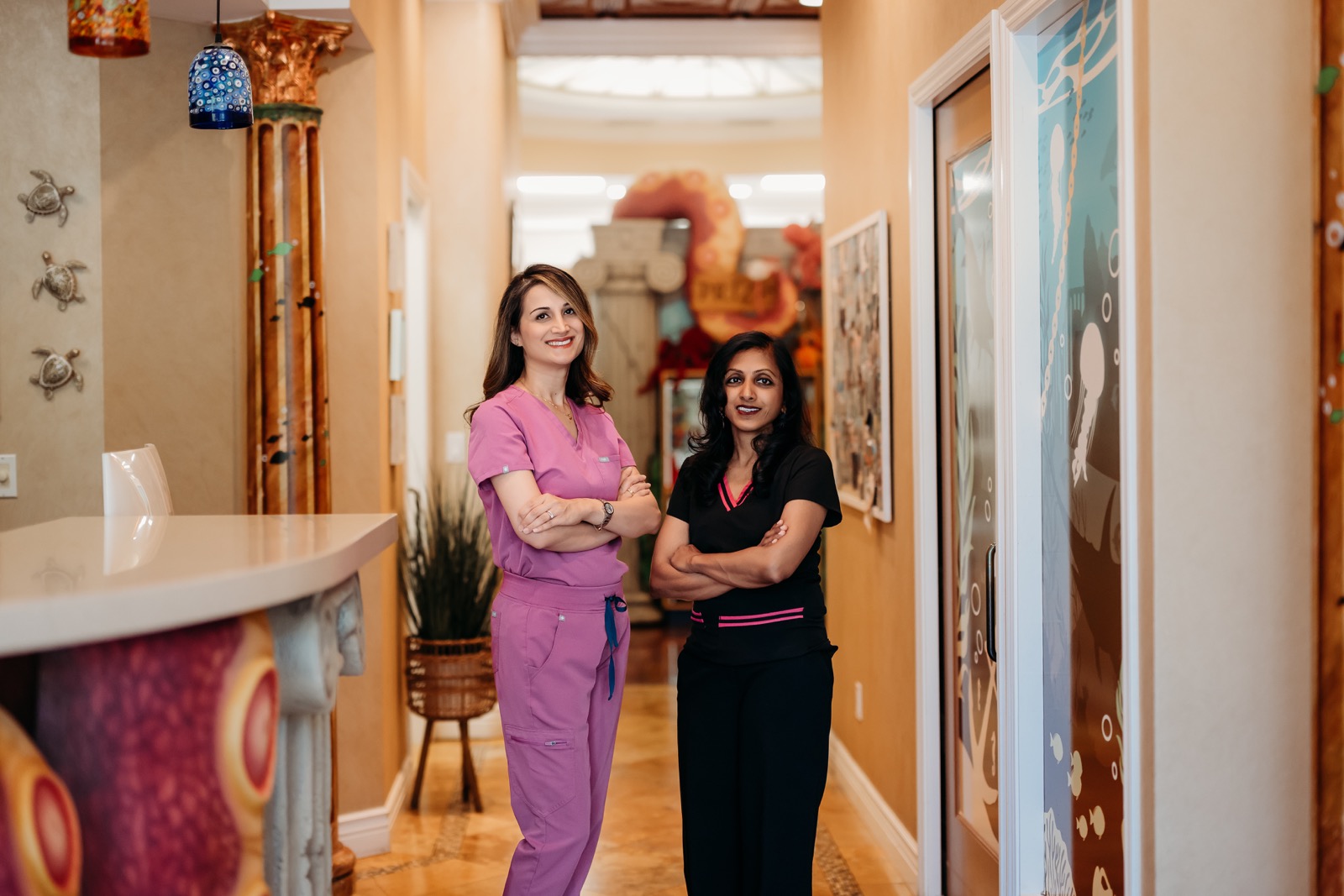 Dr. Golnaz Kavand and Dr. Keerthi Golla together in the Atlantis office